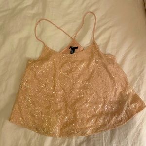 Nude pink Forever21 party top